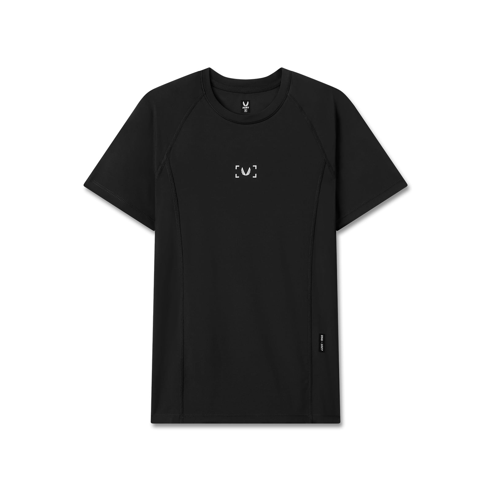 WarpFlexx-Lite Half-Sleeve Baselayer in black, front view on model