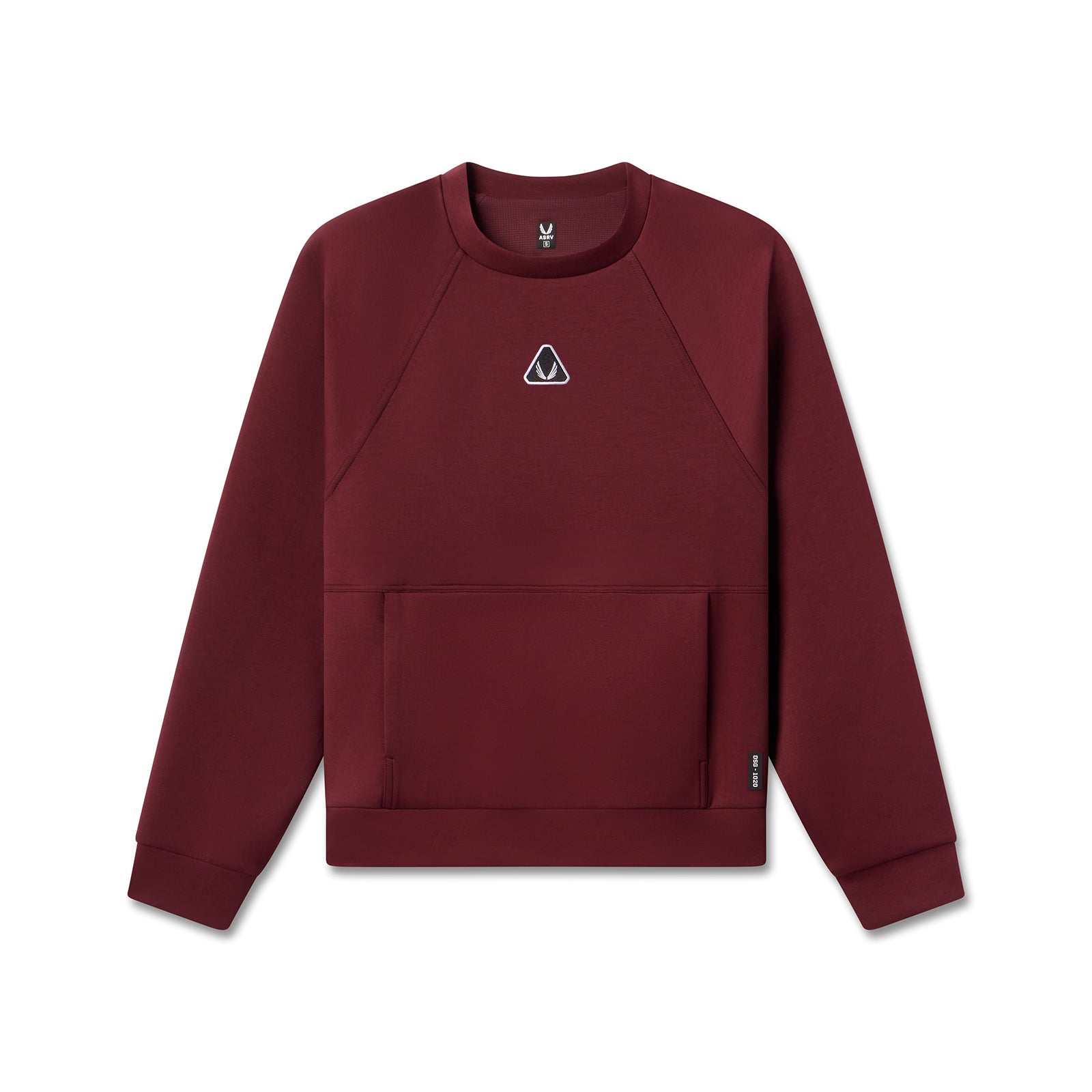 flatlay Dri-Core™ Oversized Crewneck in crimson, front view