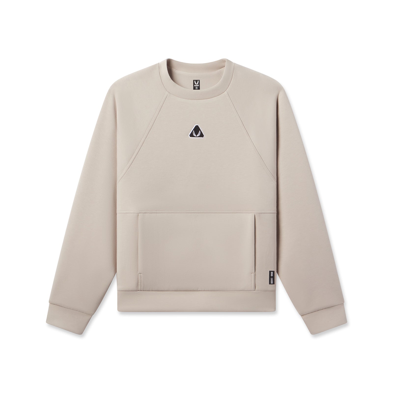 flatlay of 1020. Dri-Core™ Oversized Crewneck in chai, front view