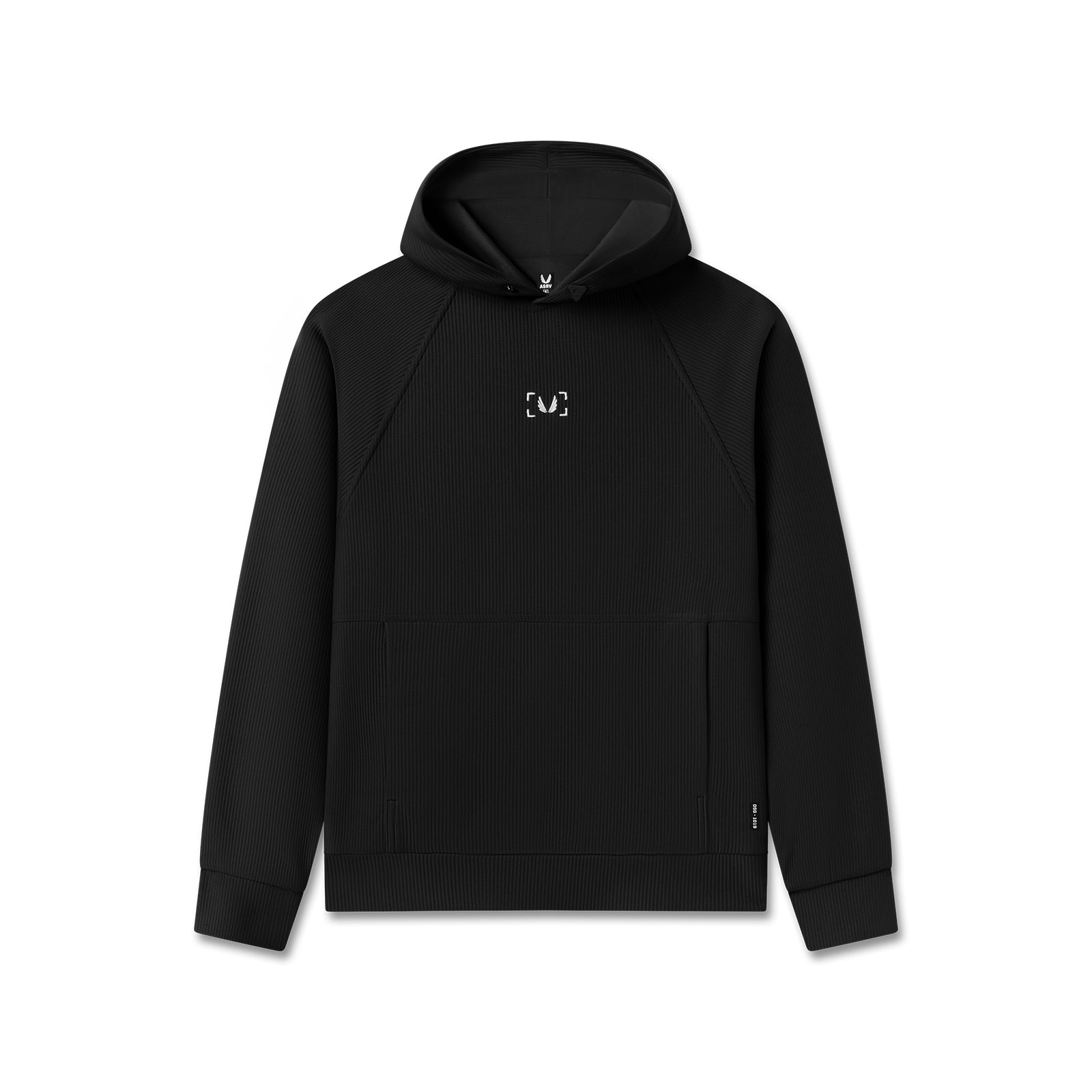 flatlay Deltapeak® Oversized Hoodie in black, front view