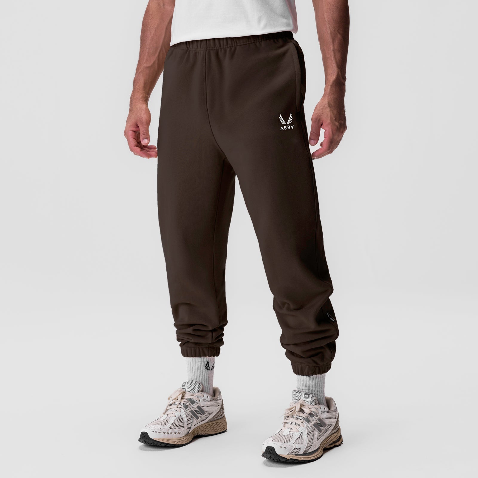 0655. Tech-Terry™ Oversized Sweats - Dark Earth "Emblem"