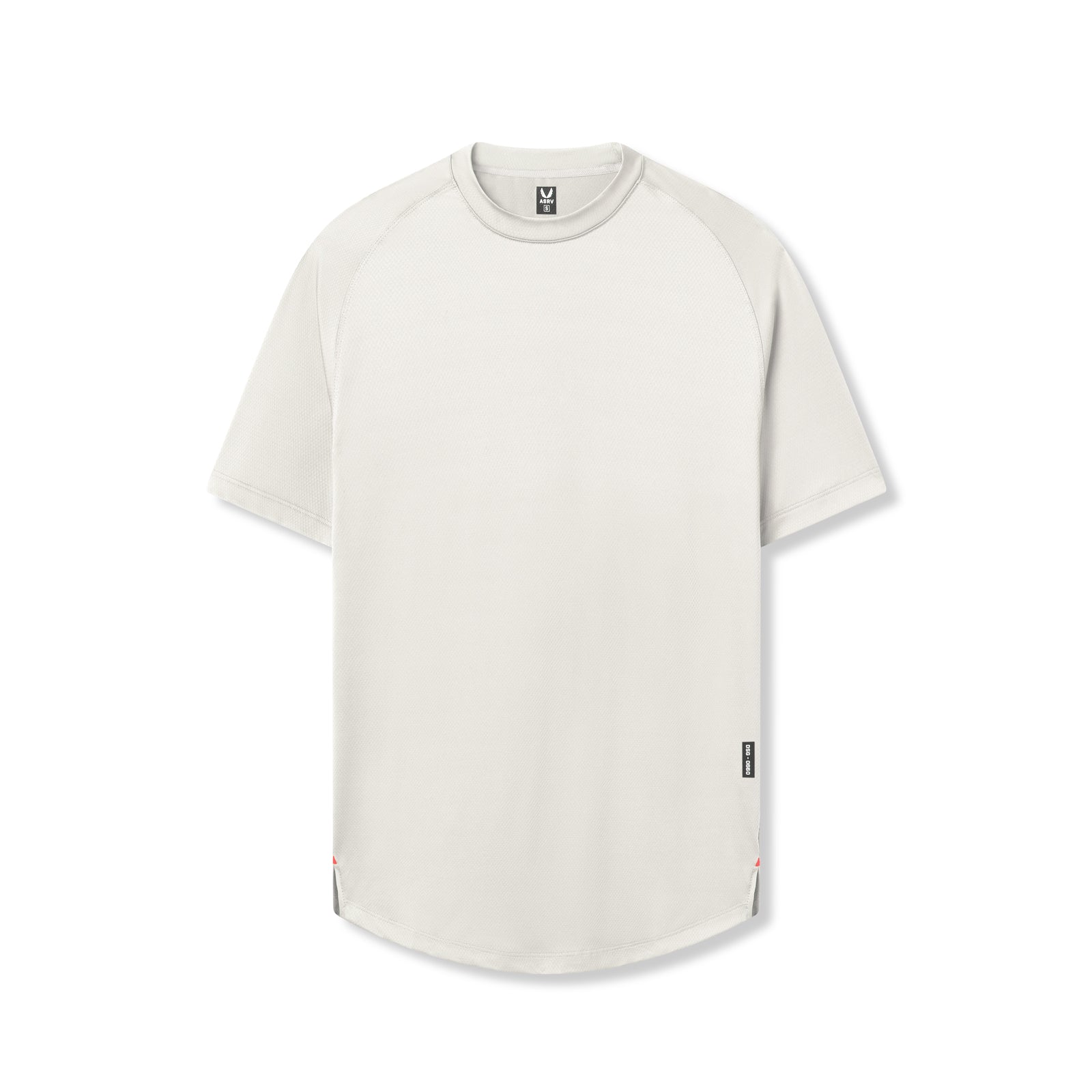 flatlay AeroSilver Established Tee in ivory cream, front view
