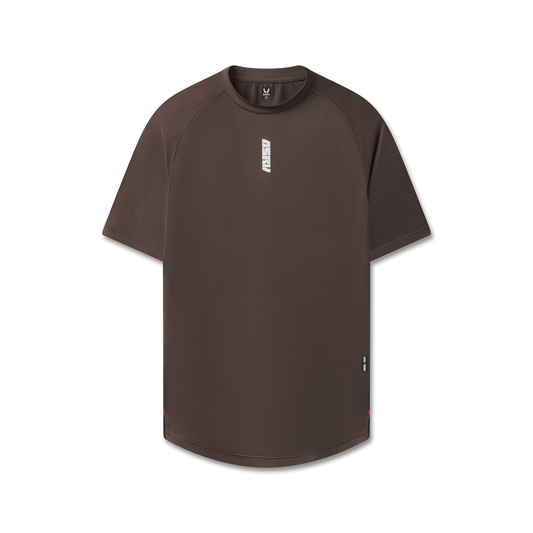 flatlay AeroSilver Established Tee in Dark Earth, front view
