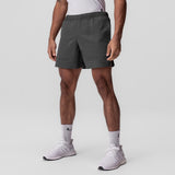 0737. Ripstop 6" Perforated Short - Space Grey