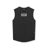 0757. AeroSilver® Cutoff Tank - Black "Box Logo"