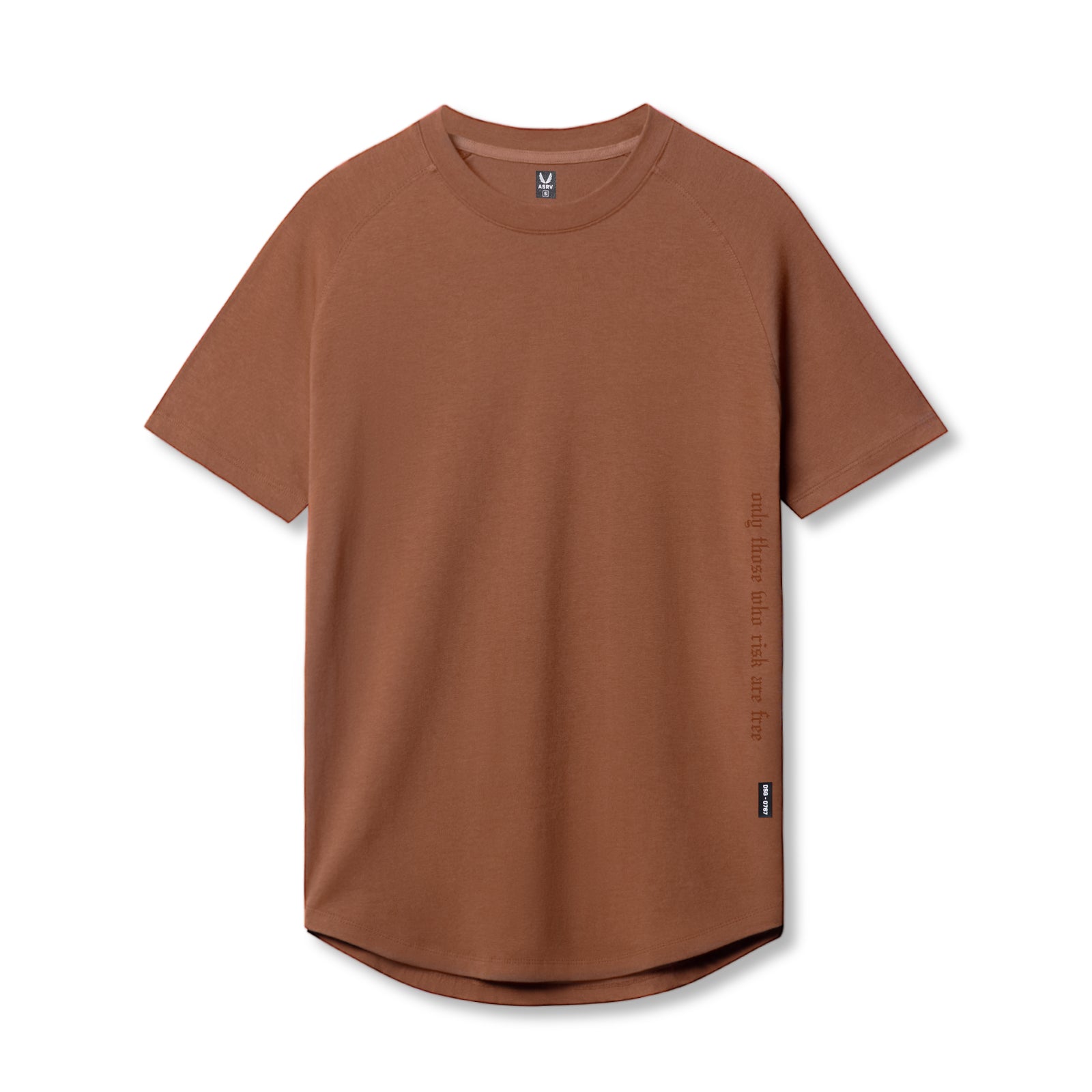 flatlay Supima® Established Tee in rust, front view