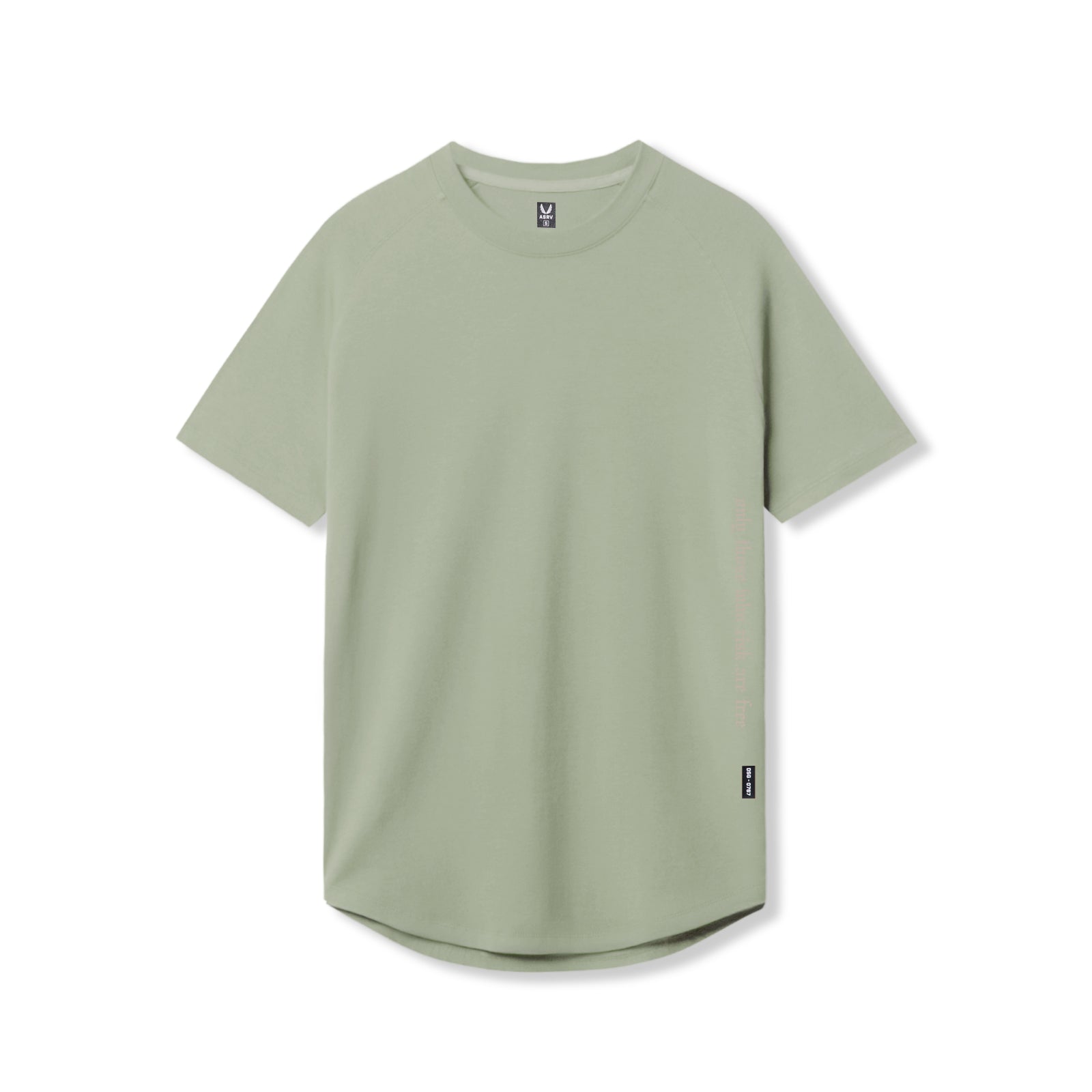 flatlay Supima® Established Tee in sage green, front view