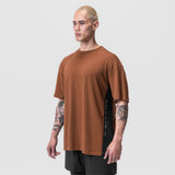 0779. Supima® Mesh Panel Oversized Tee - Rust