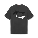 0797. Tech Essential™ Relaxed Tee - Space Grey "Koi"