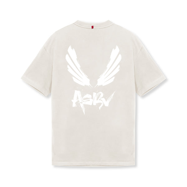 0797. Tech Essential™ Relaxed Tee  -  Stone/White "Brush Wings/ASRV"