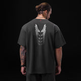 0797. Tech Essential™ Relaxed Tee - Space Grey "Brush Stroke"
