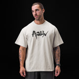 0797. Tech Essential™ Relaxed Tee - Stone "Koi"