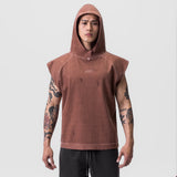 0799. Tech Essential™ Cutoff Hoodie - Faded Brick