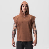 0799. Tech Essential™ Cutoff Hoodie - Faded Rust