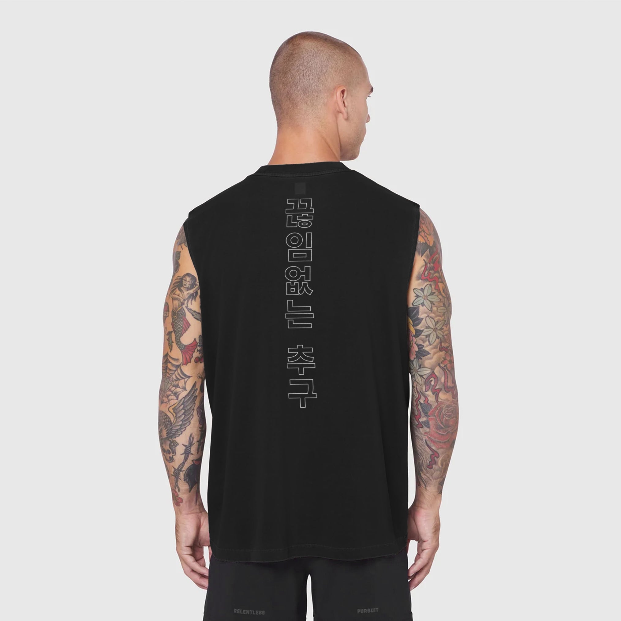0807. Tech Essential™ Relaxed Cutoff - Black "RP Korean"