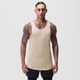 0808. Supima® Vented Tank - Beige