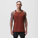 0809. Supima® Mesh Panel Training Singlet - Brick