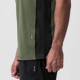 0809. Supima® Mesh Panel Training Singlet - Olive