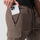 0825. Tetra-Lite® Cargo High Rib Jogger - Deep Taupe