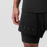 0828. AeroSilver® 5" Liner Short - Black "Classic"/Black