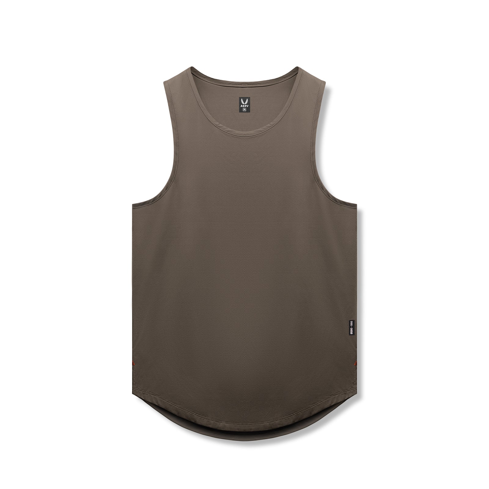 flatlay AeroSilver Tank Top in Deep Taupe, front view
