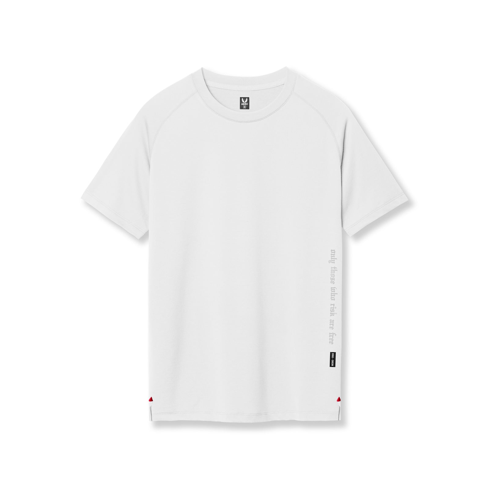 flatlay 0839. 3D-Lite® 2.0 Lycra® Fitted Tee in white, front view