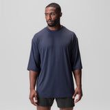 0841. 3D-Lite® 2.0 3/4-Sleeve Oversized Tee - Navy "OTWR"
