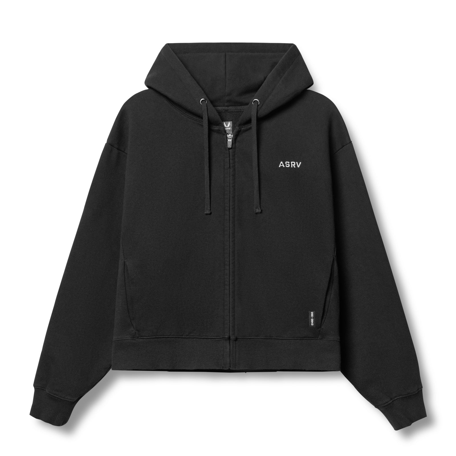 Tech Essential™ Distressed Full Zip Hoodie Black – ASRV