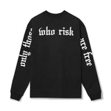 0851. Tech Essential™ Relaxed Long Sleeve - Black/White "OTWR"