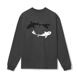 0851. Tech Essential™ Relaxed Long Sleeve - Space Grey "Koi"