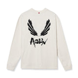 0851. Tech Essential™ Relaxed Long Sleeve - Stone "Brush Wings/ASRV"