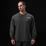 0851. Tech Essential™ Relaxed Long Sleeve - Space Grey "Brush Wings/ASRV"
