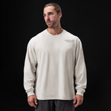 0851. Tech Essential™ Relaxed Long Sleeve - Stone "Brush Wings/ASRV"