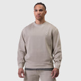 0861. Tech Essential™ Distressed Crewneck - Faded Chai