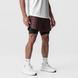 0865. Tetra-Lite® 5" Liner Short - Plum "Wings"/Black