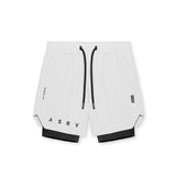 0866. Tetra-Lite® 7" Liner Short - White "ASRV"/Black