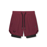 0866. Tetra-Lite® 7" Liner Short - Crimson "Wings"/Black