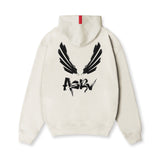0874. Tech-Terry™ Zip Pocket Hoodie - Stone "Brush Wings/ASRV"