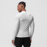 0908. WarpFlexx™ Compression Mock Neck Long Sleeve - White "Space Bracket"