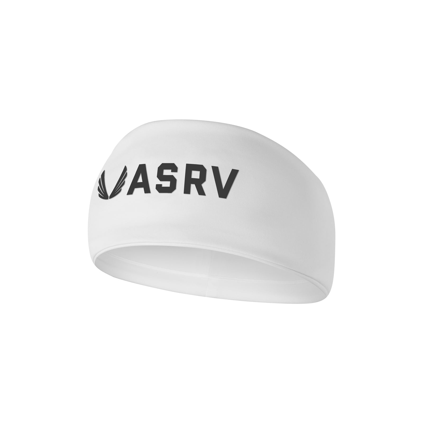 flatlay ASRV WarpFlexx Headband in white, front view