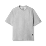 0946. Waffle Knit Oversized Tee - Heather Grey