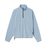 flatlay Aerotex Quarter-Zip Jacket in light sky blue, front view