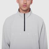 Aerotex Quarter-Zip Jacket in slate grey worn by male model, front view