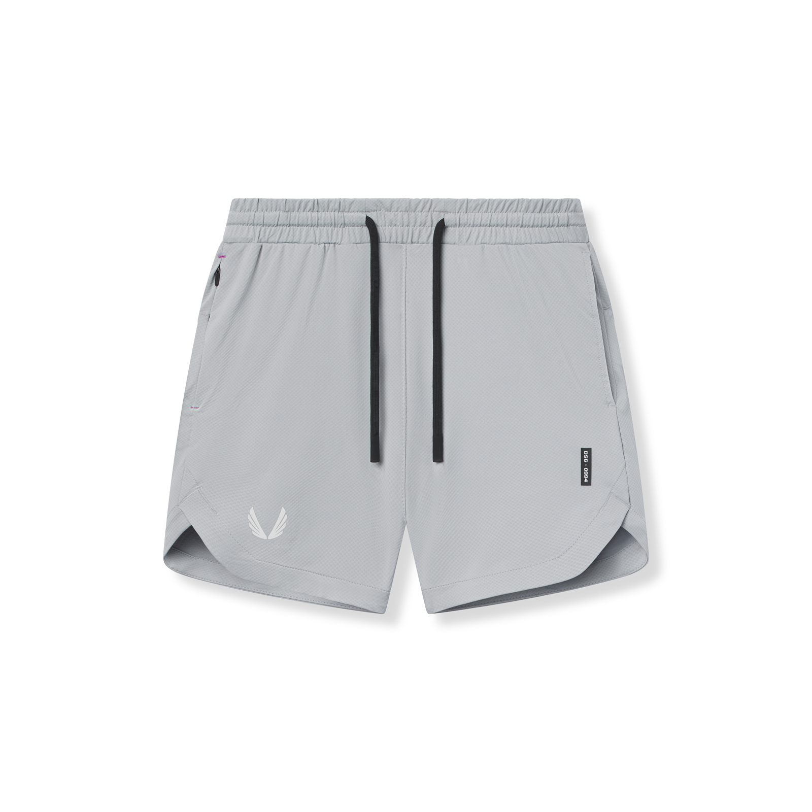 Flatlay of AeroSilver 7" Linerless Short in slate grey, front view