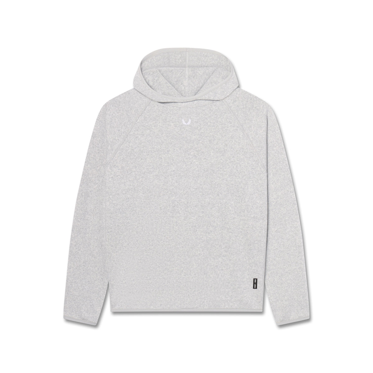Towel Terry Reversible Hoodie in heather grey, front view