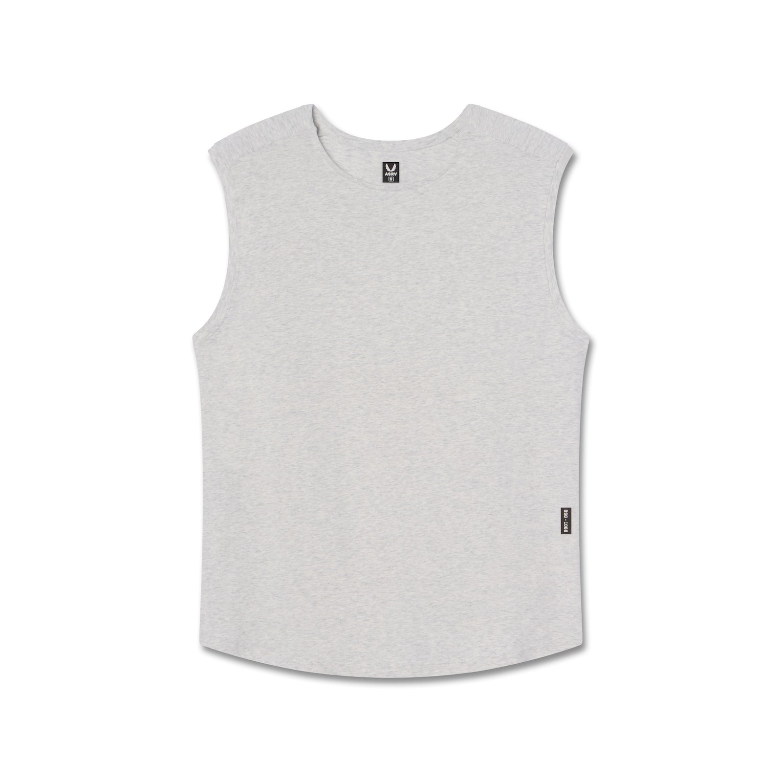 Flatlay of Creora® Cotton Modal Cutoff Tank in Heather Grey, front view
