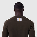 1112. Waffle Knit Longsleeve - Dark Earth