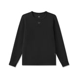 1112. Waffle Knit Longsleeve - Black
