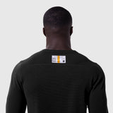 1112. Waffle Knit Longsleeve - Black