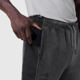 1120. Tech-Terry™ Mesh Panel Sweats - Black "Blade TD"